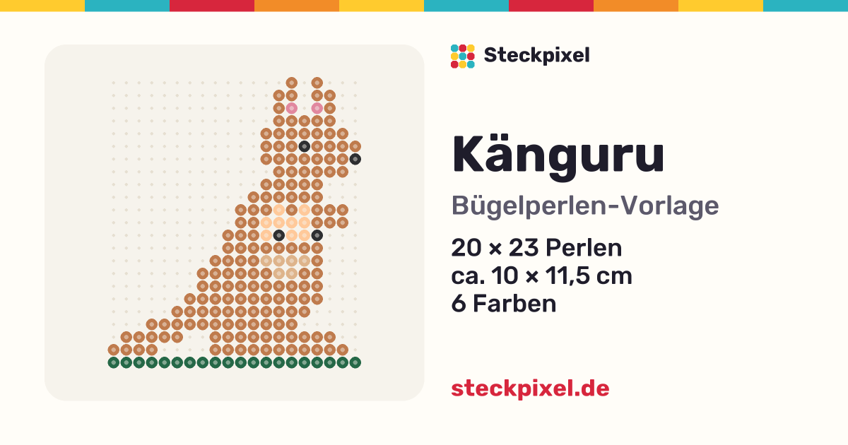 Bügelperlen-Vorlage Känguru