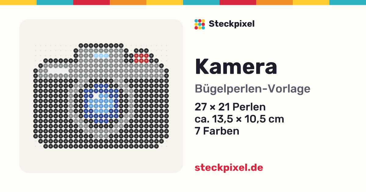 Bügelperlen-Vorlage Kamera