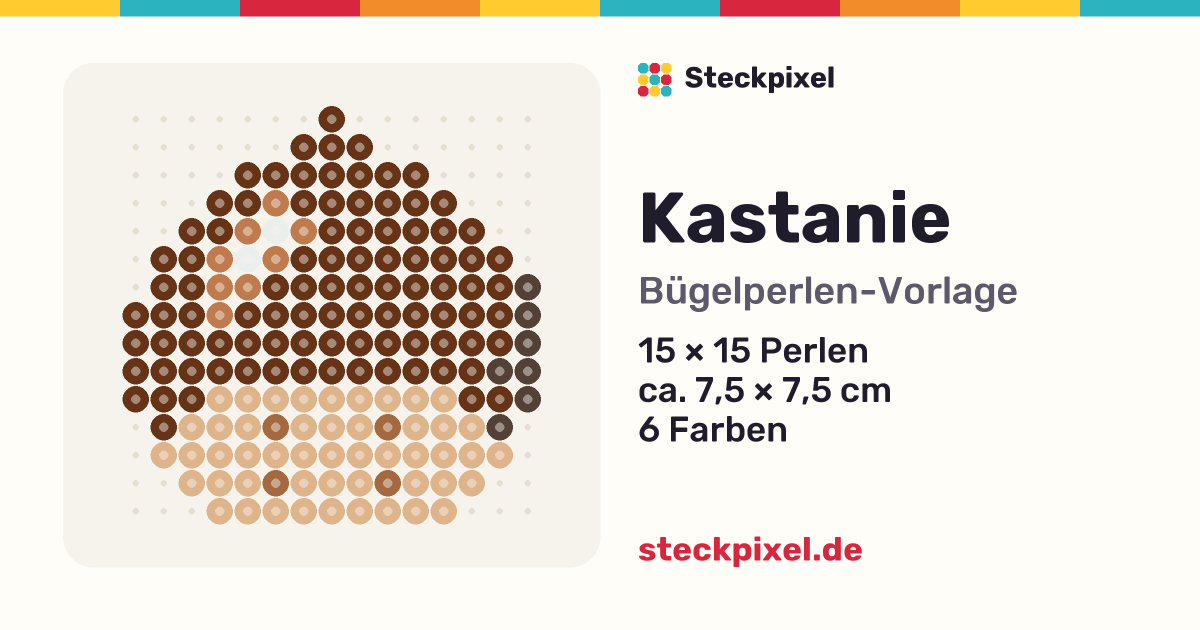 Bügelperlen-Vorlage Kastanie