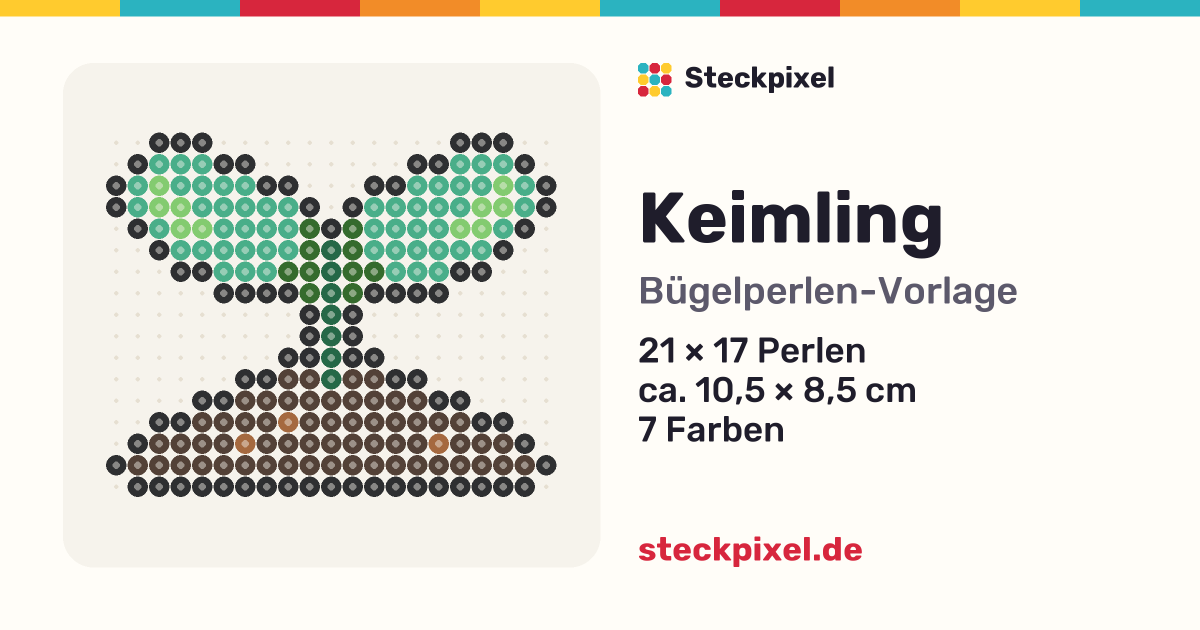 Bügelperlen-Vorlage Keimling