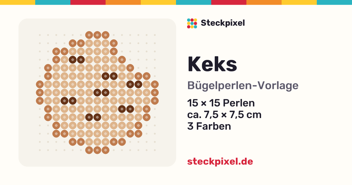 Bügelperlen-Vorlage Keks