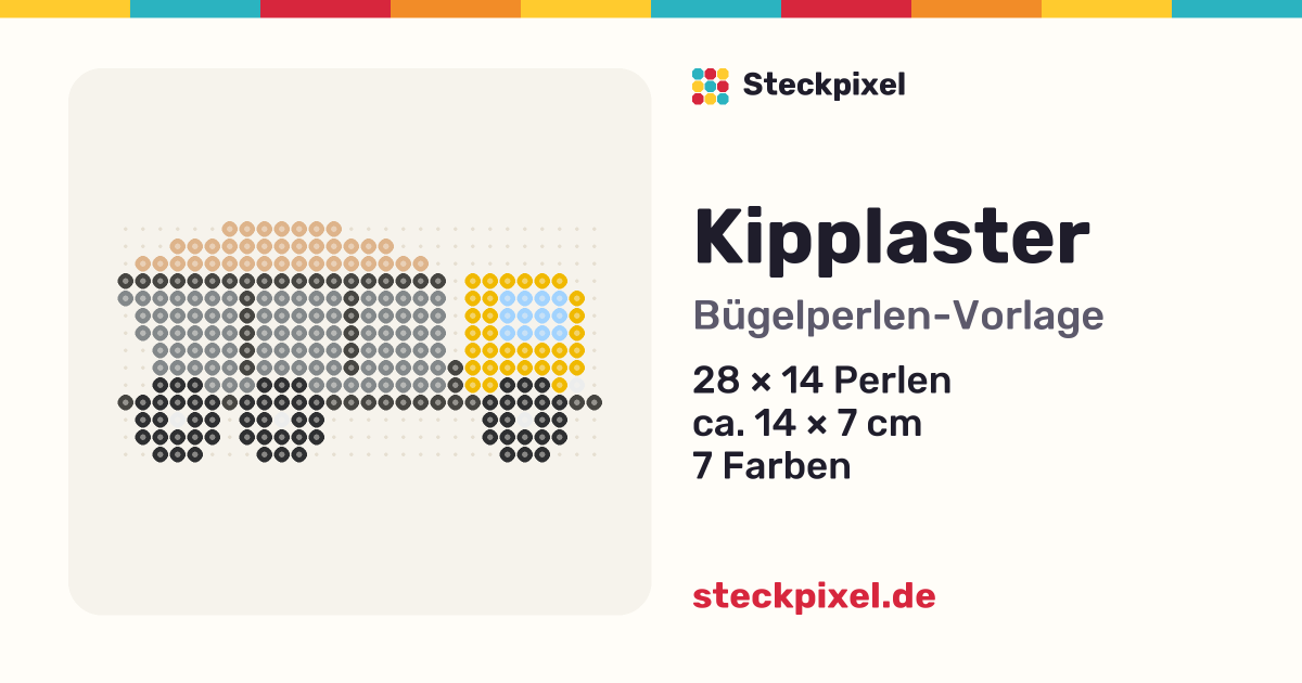 Bügelperlen-Vorlage Kipplaster