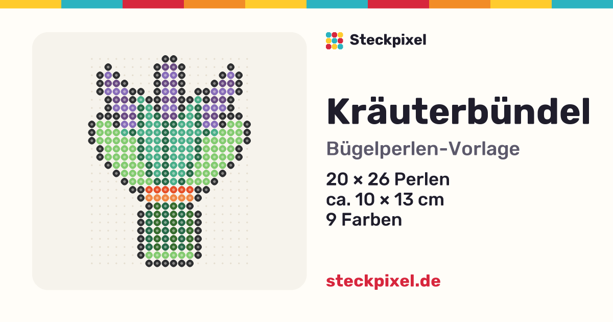 Bügelperlen-Vorlage Kräuterbündel