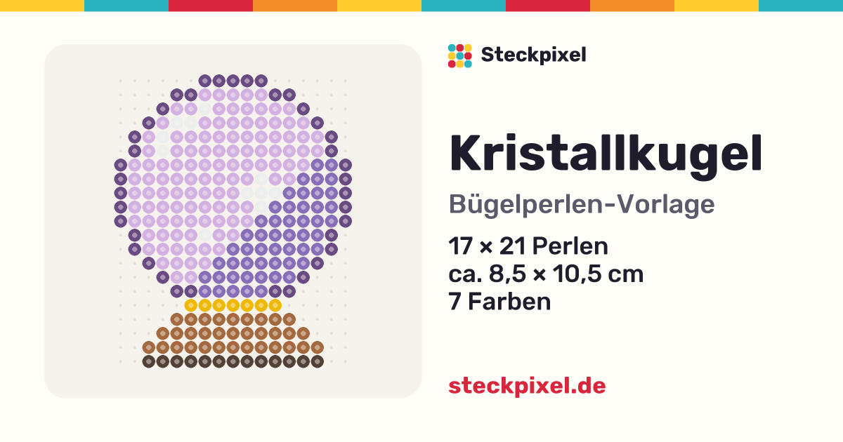 Bügelperlen-Vorlage Kristallkugel