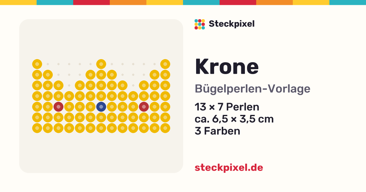 Bügelperlen-Vorlage Krone