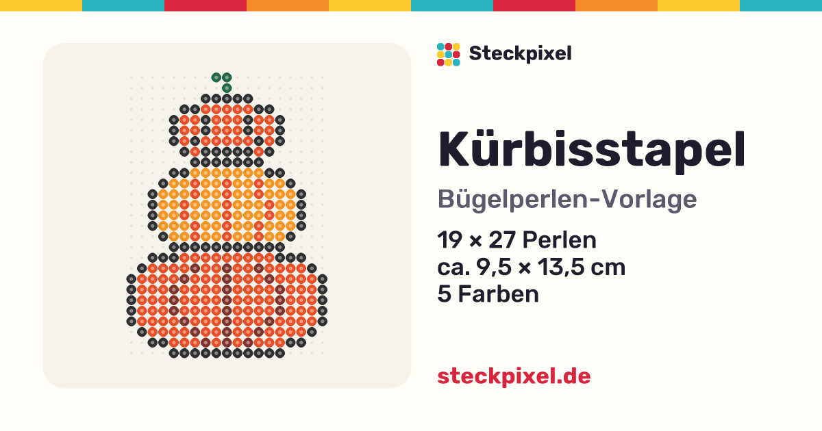 Bügelperlen-Vorlage Kürbisstapel