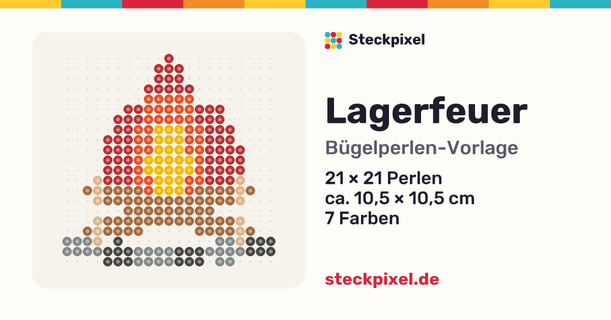 Bügelperlen-Vorlage Lagerfeuer