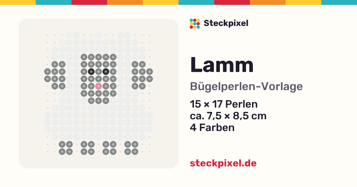 Bügelperlen-Vorlage Lamm