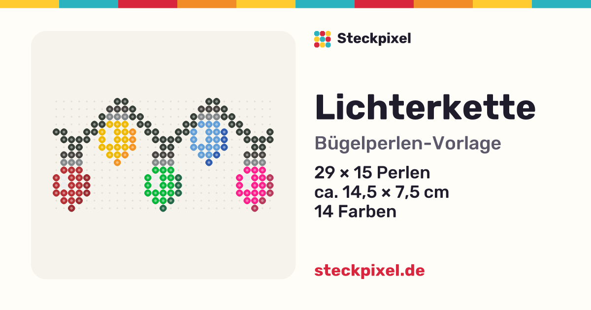 Bügelperlen-Vorlage Lichterkette