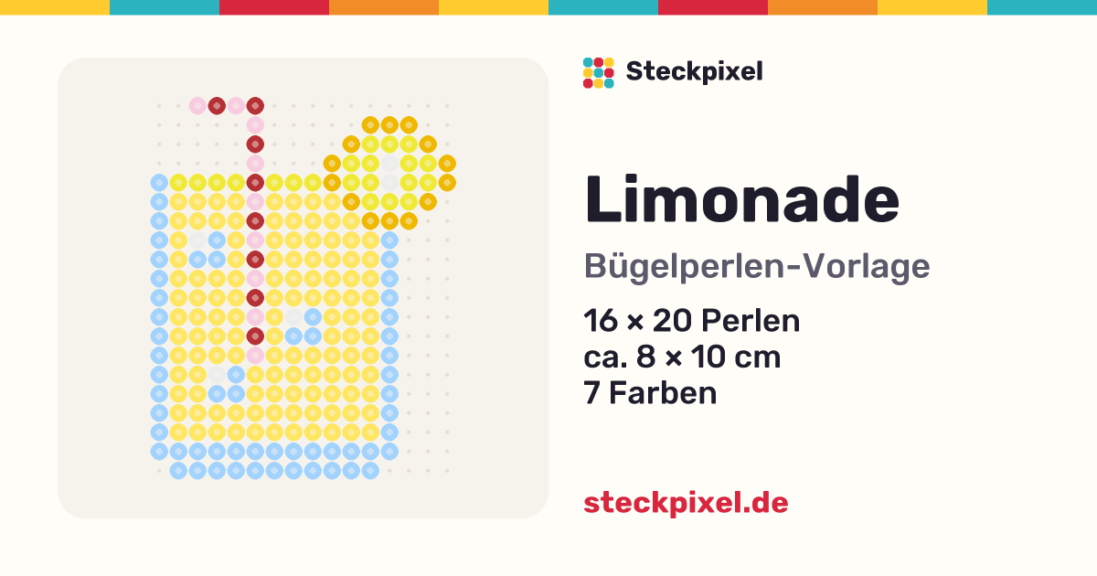 Bügelperlen-Vorlage Limonade