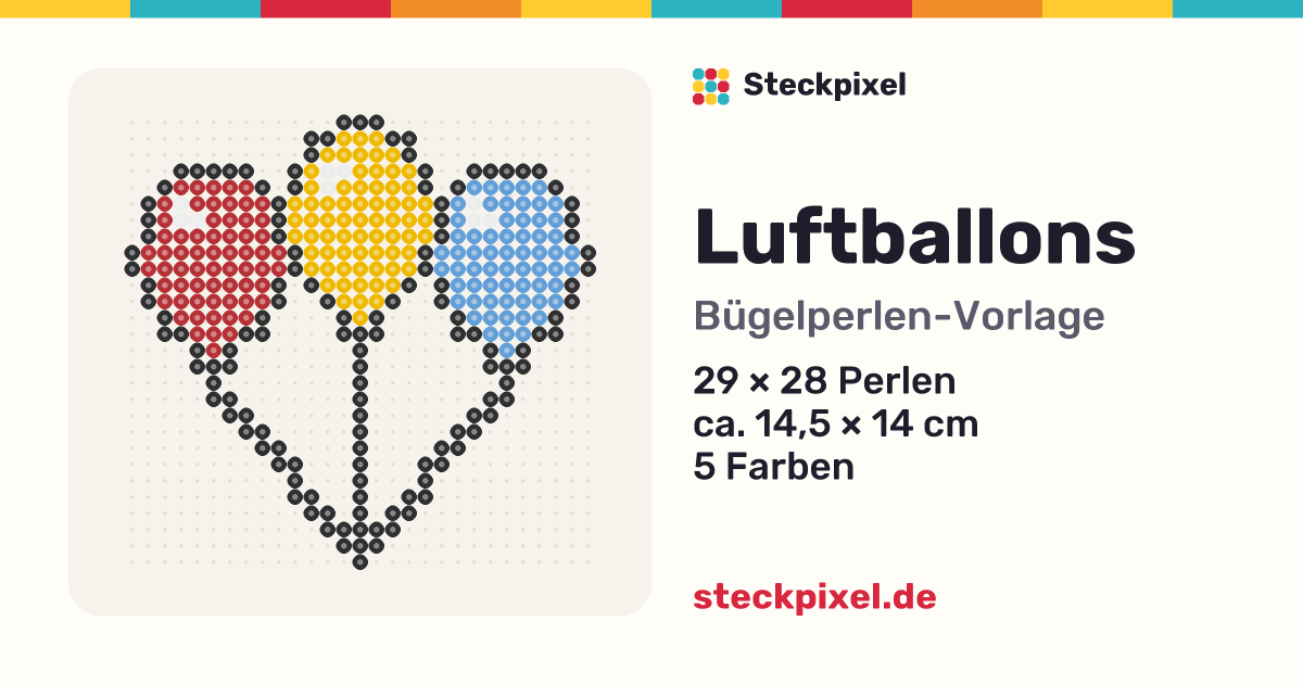Bügelperlen-Vorlage Luftballons