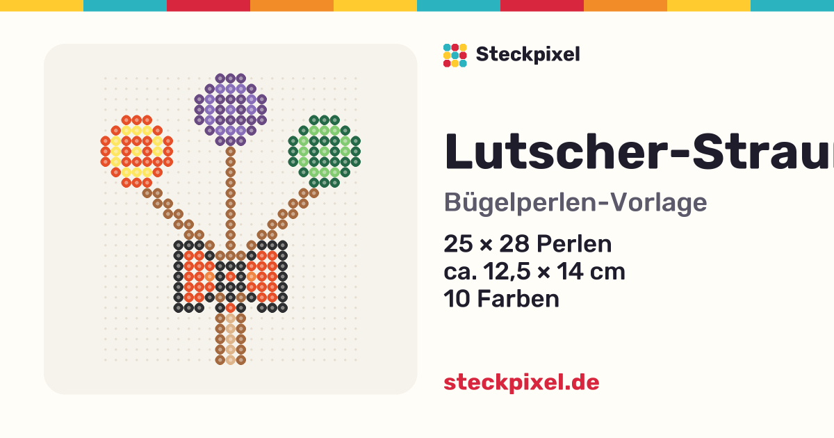 Bügelperlen-Vorlage Lutscher-Strauß