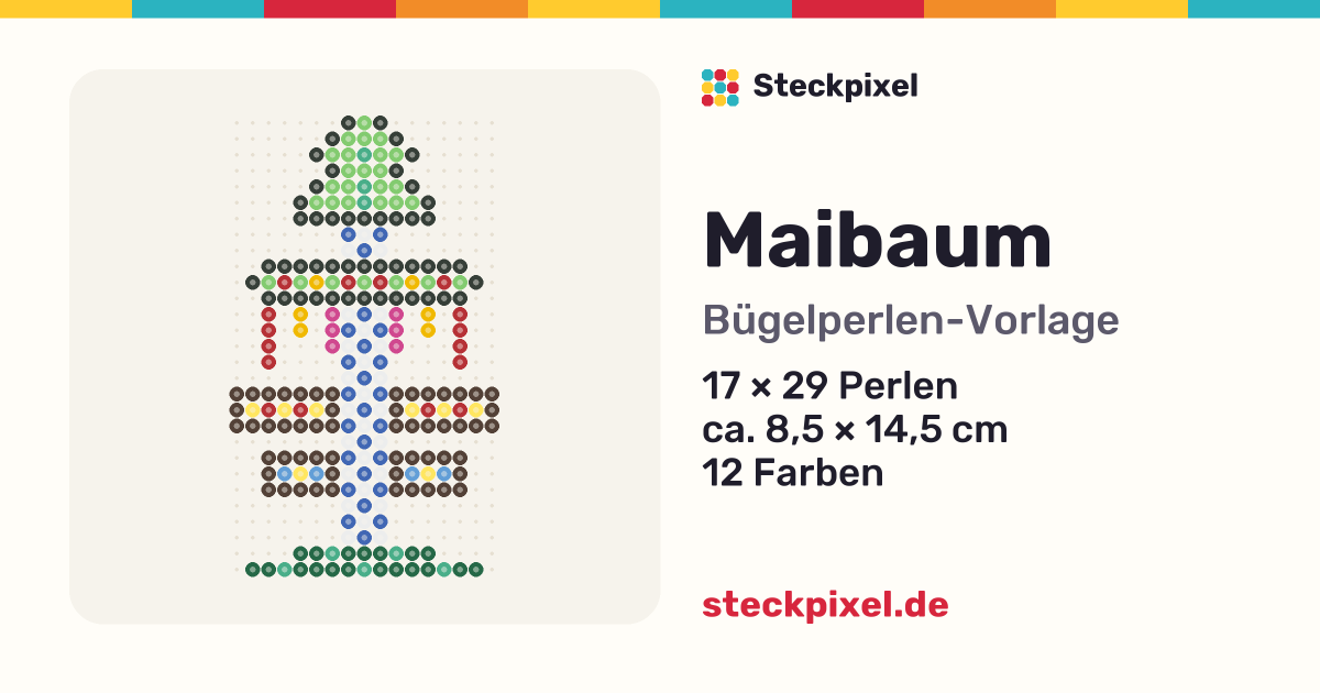 Bügelperlen-Vorlage Maibaum