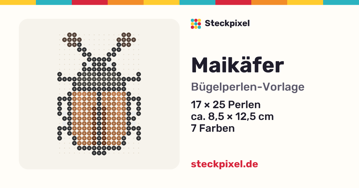 Bügelperlen-Vorlage Maikäfer