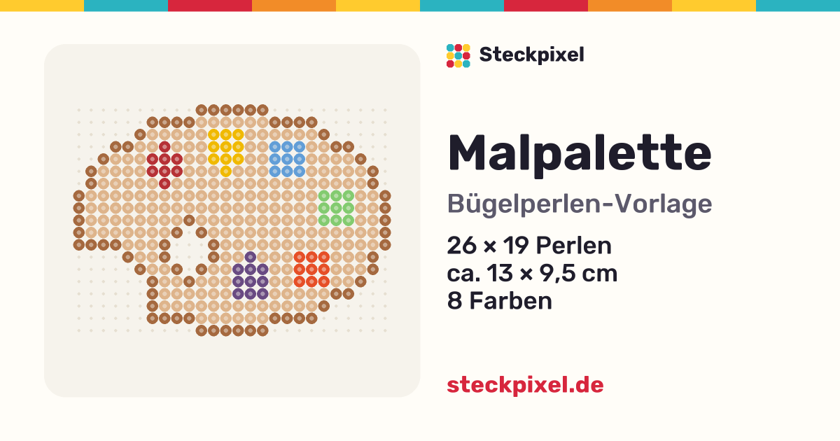 Bügelperlen-Vorlage Malpalette