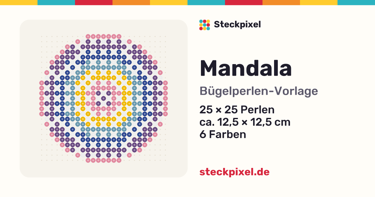 Bügelperlen-Vorlage Mandala