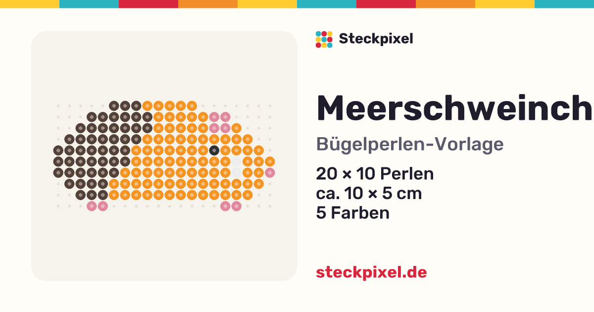 Bügelperlen-Vorlage Meerschweinchen