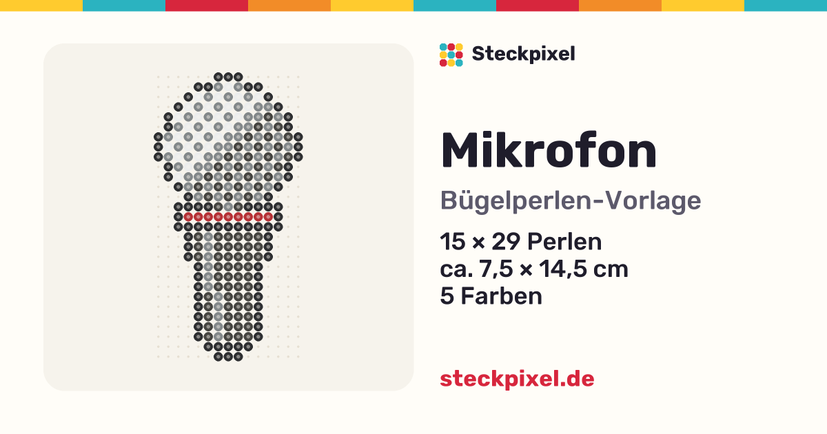 Bügelperlen-Vorlage Mikrofon