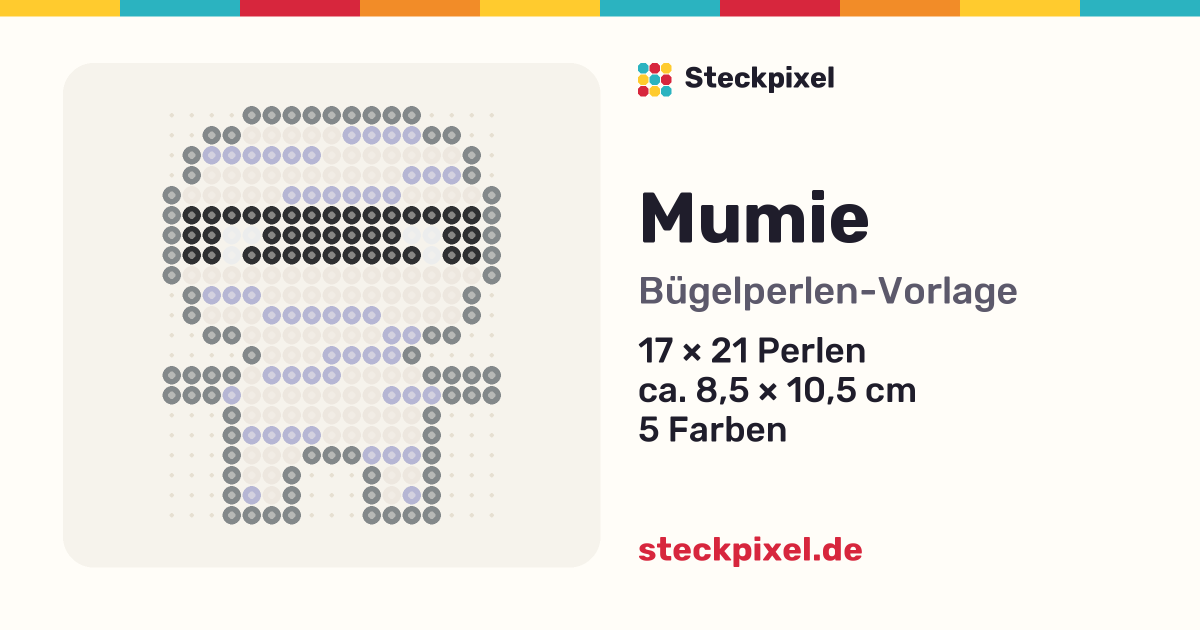 Bügelperlen-Vorlage Mumie