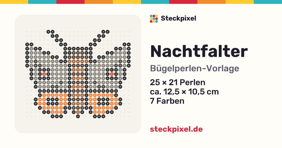 Bügelperlen-Vorlage Nachtfalter