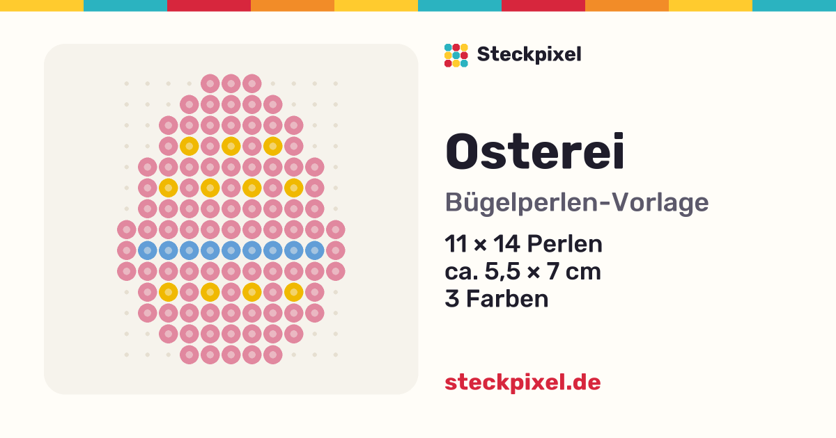 Bügelperlen-Vorlage Osterei