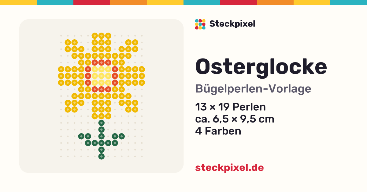 Bügelperlen-Vorlage Osterglocke