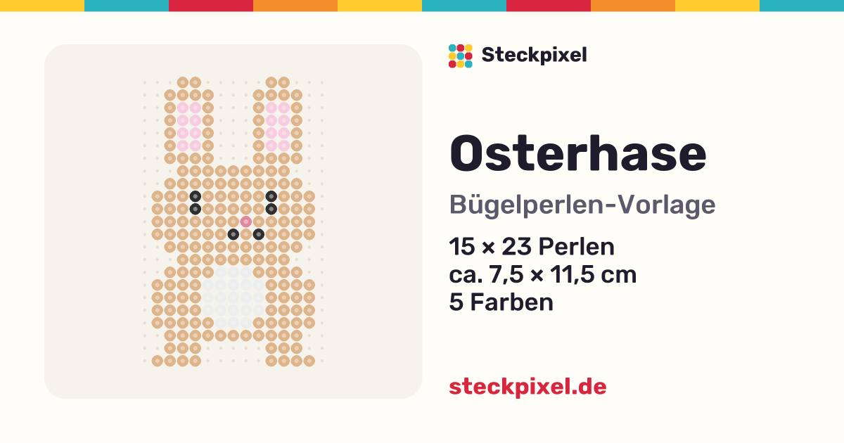 Bügelperlen-Vorlage Osterhase