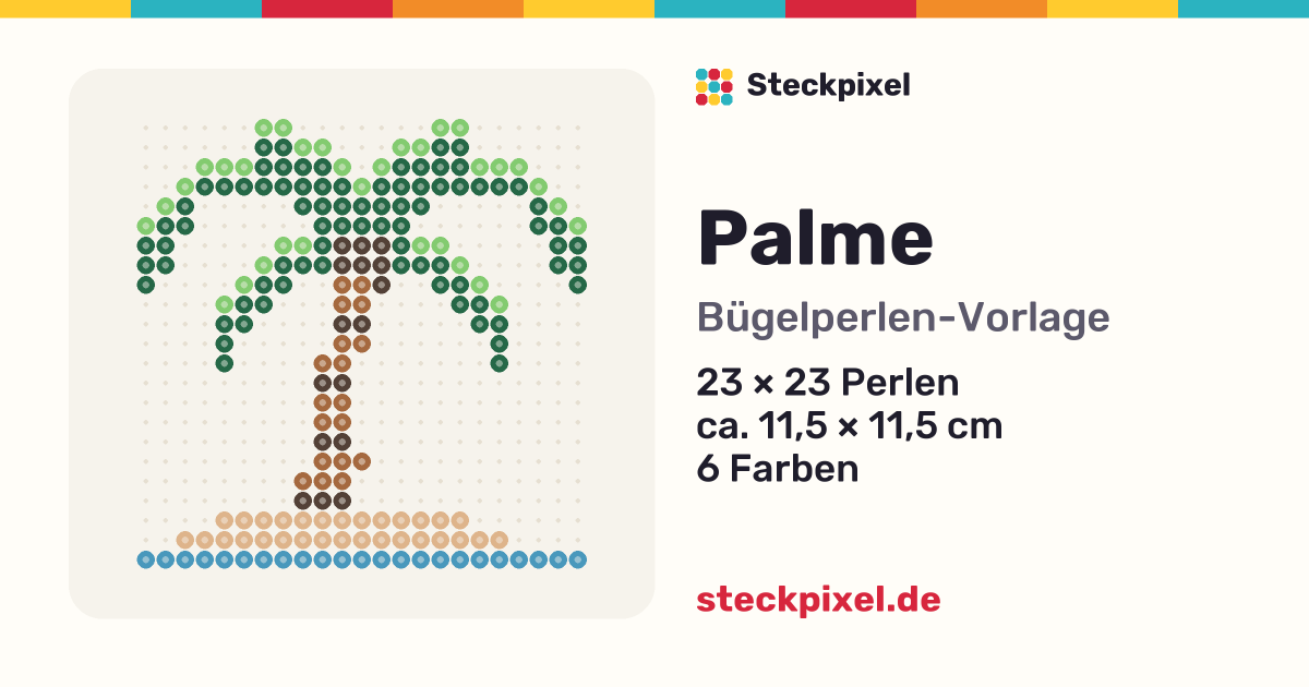 Bügelperlen-Vorlage Palme