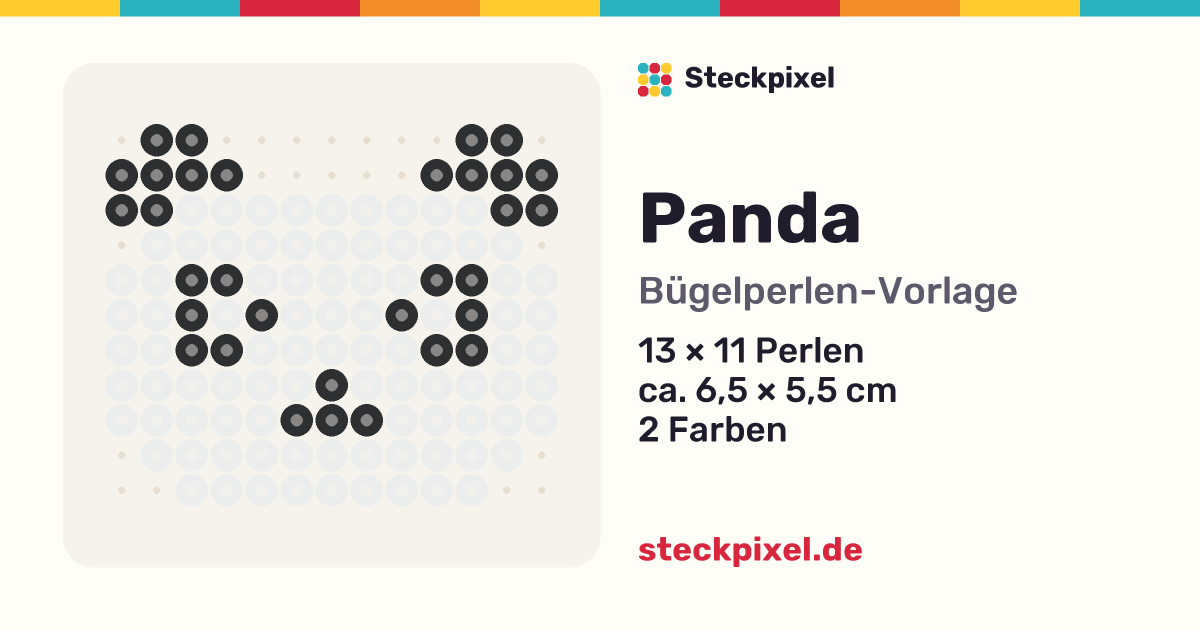 Bügelperlen-Vorlage Panda