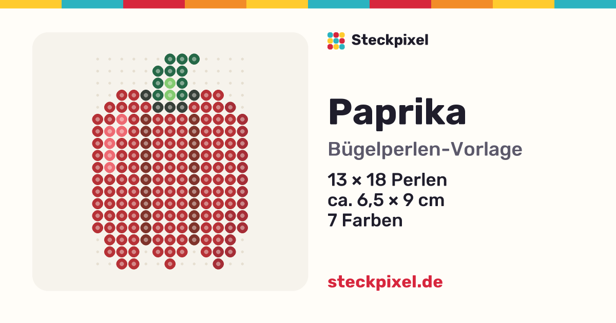 Bügelperlen-Vorlage Paprika
