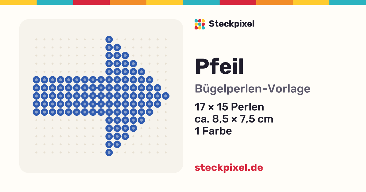 Bügelperlen-Vorlage Pfeil