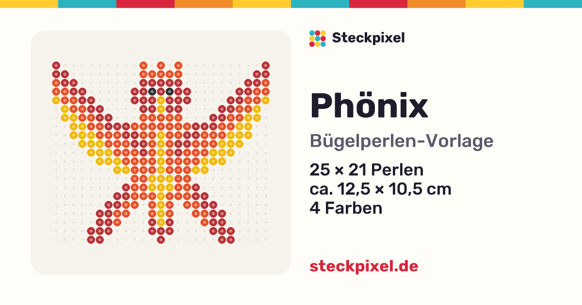 Bügelperlen-Vorlage Phönix