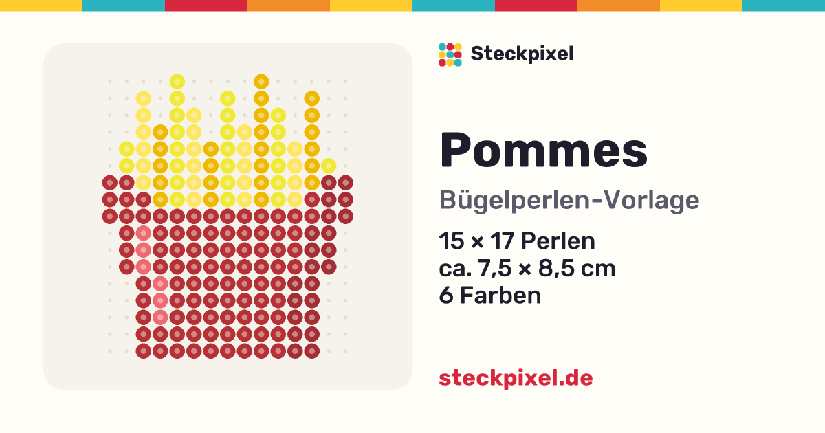 Bügelperlen-Vorlage Pommes