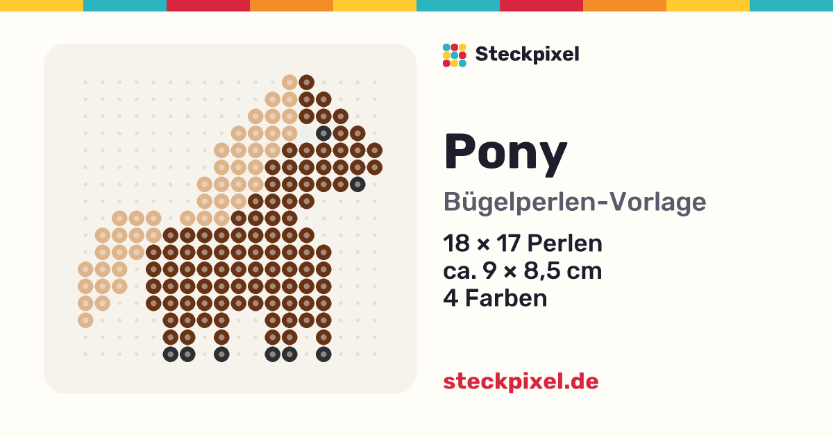 Bügelperlen-Vorlage Pony