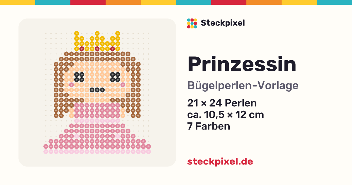 Bügelperlen-Vorlage Prinzessin