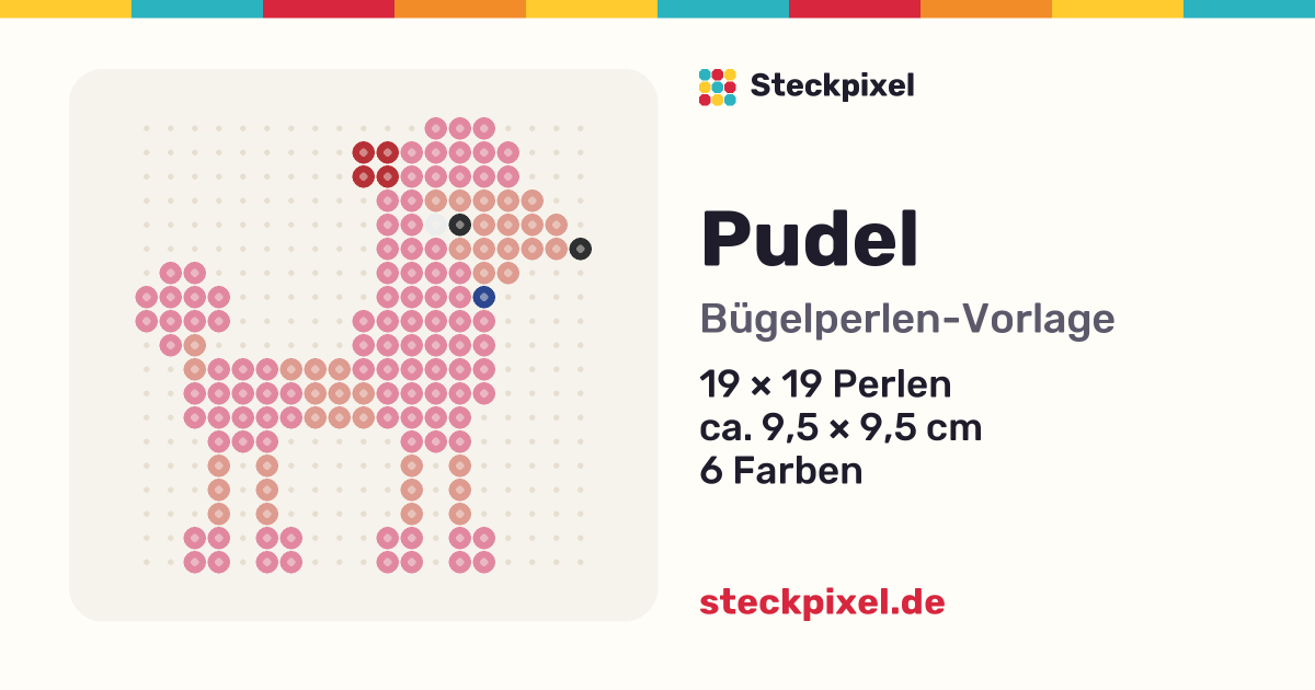 Bügelperlen-Vorlage Pudel