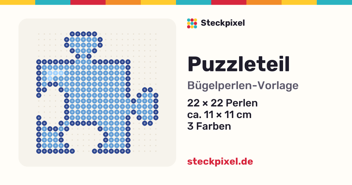 Bügelperlen-Vorlage Puzzleteil