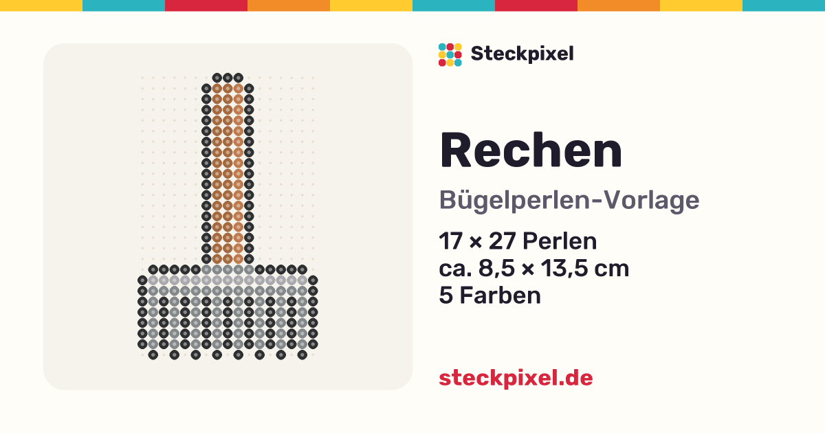 Bügelperlen-Vorlage Rechen