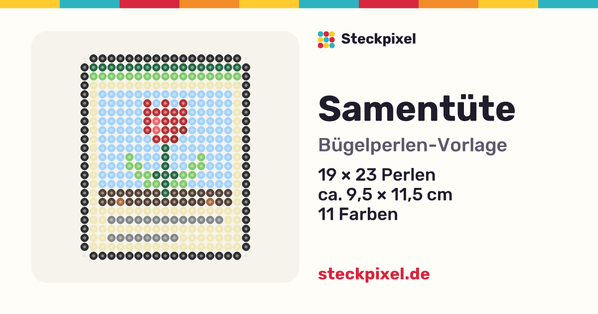 Bügelperlen-Vorlage Samentüte