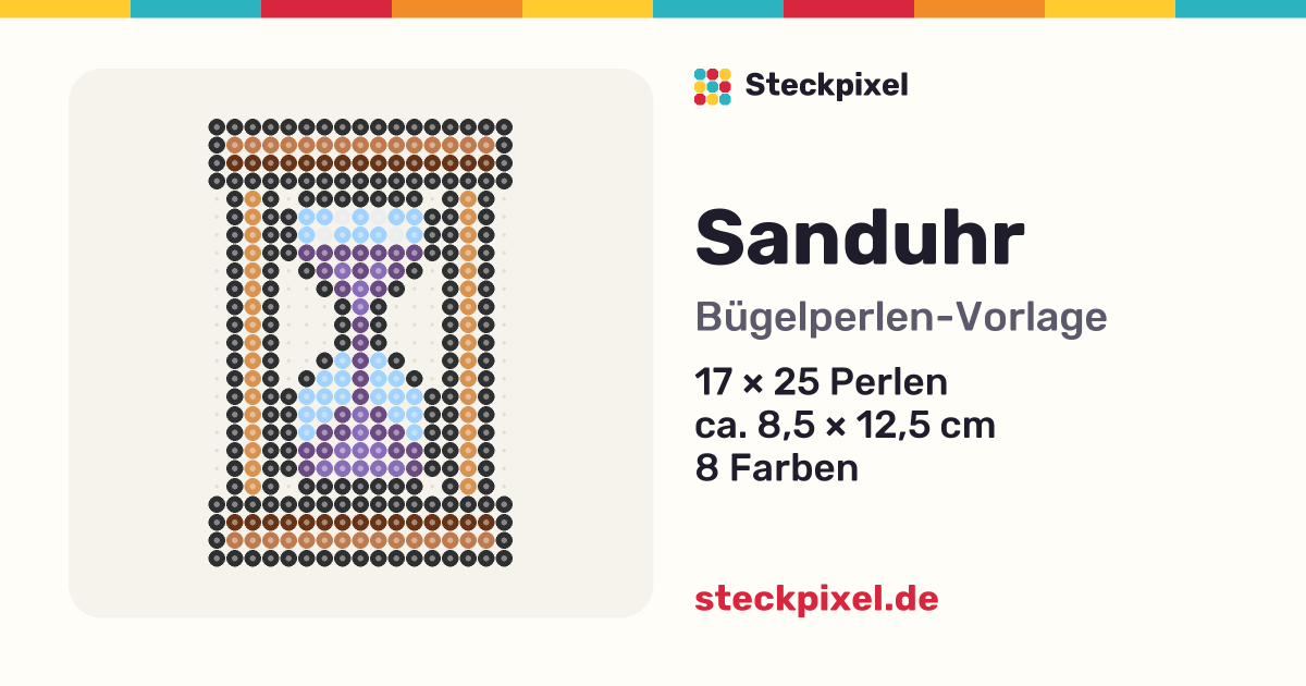 Bügelperlen-Vorlage Sanduhr