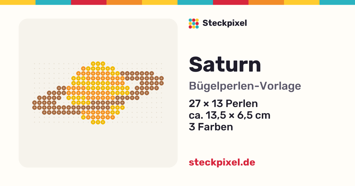 Bügelperlen-Vorlage Saturn