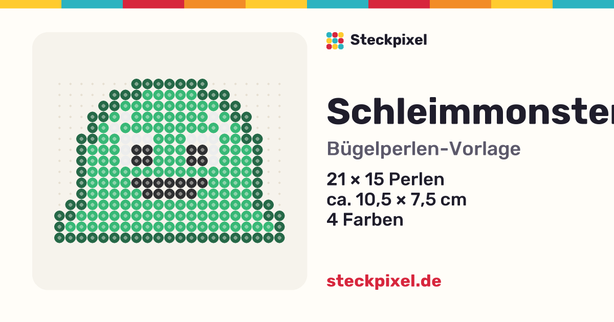 Bügelperlen-Vorlage Schleimmonster