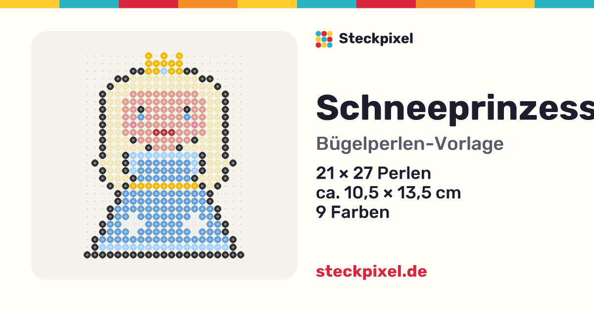 Bügelperlen-Vorlage Schneeprinzessin