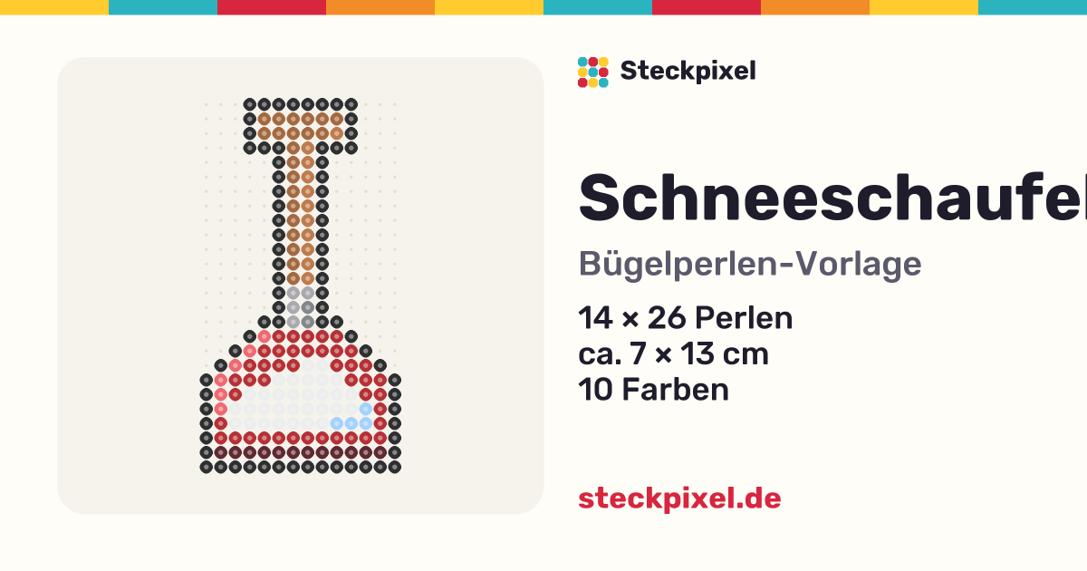 Bügelperlen-Vorlage Schneeschaufel