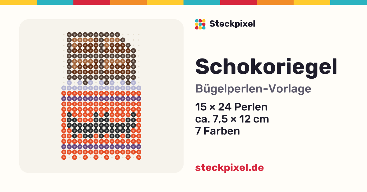 Bügelperlen-Vorlage Schokoriegel