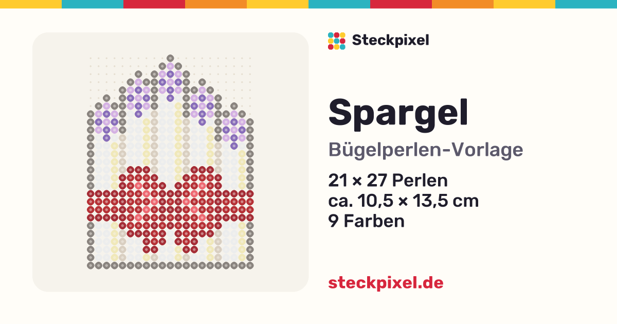 Bügelperlen-Vorlage Spargel