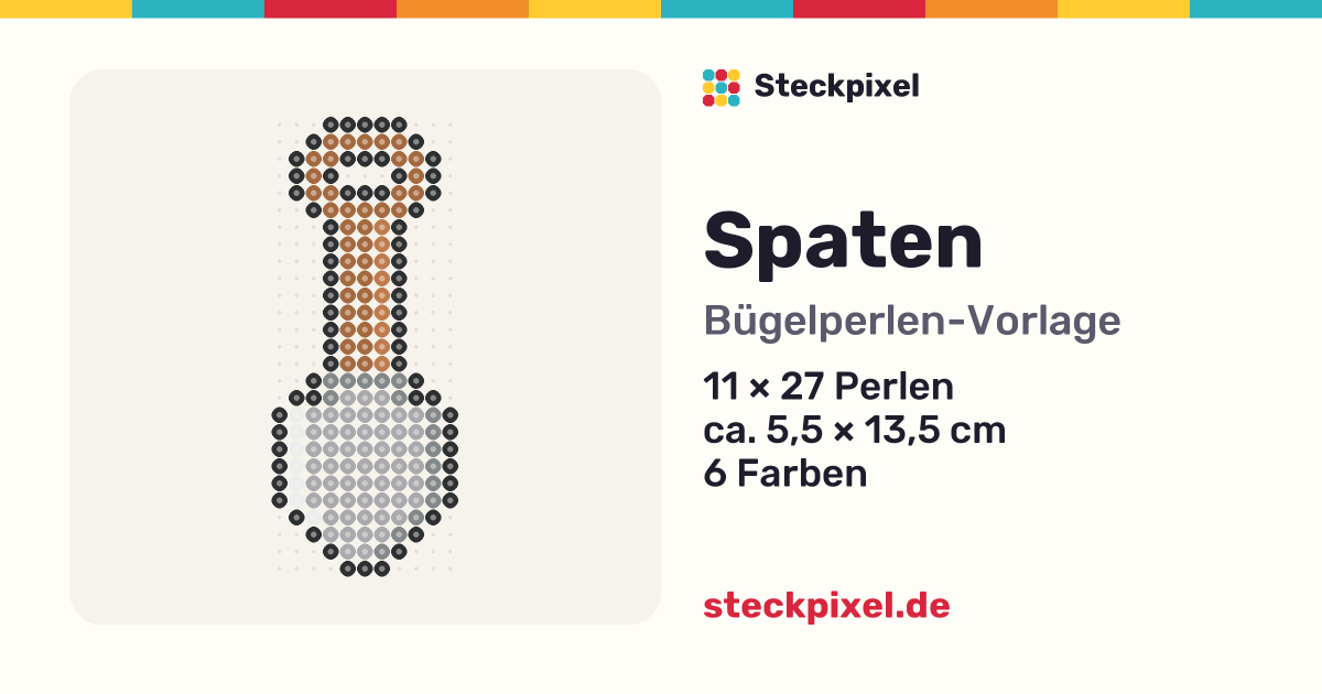 Bügelperlen-Vorlage Spaten