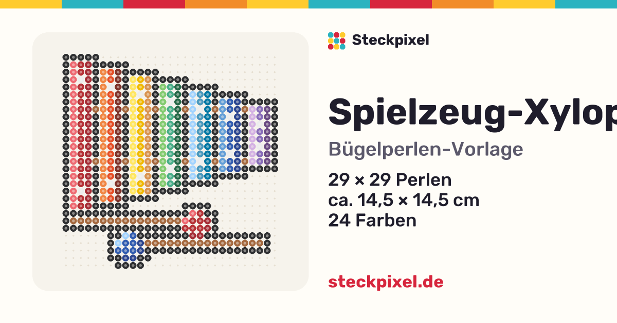 Bügelperlen-Vorlage Spielzeug-Xylophon