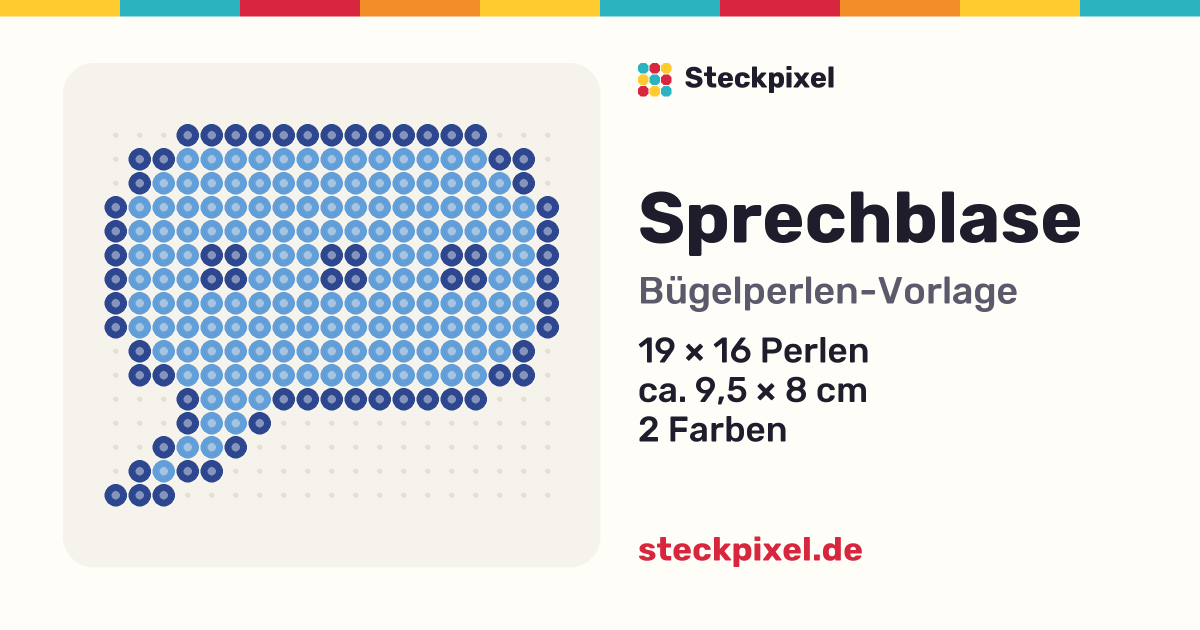 Bügelperlen-Vorlage Sprechblase