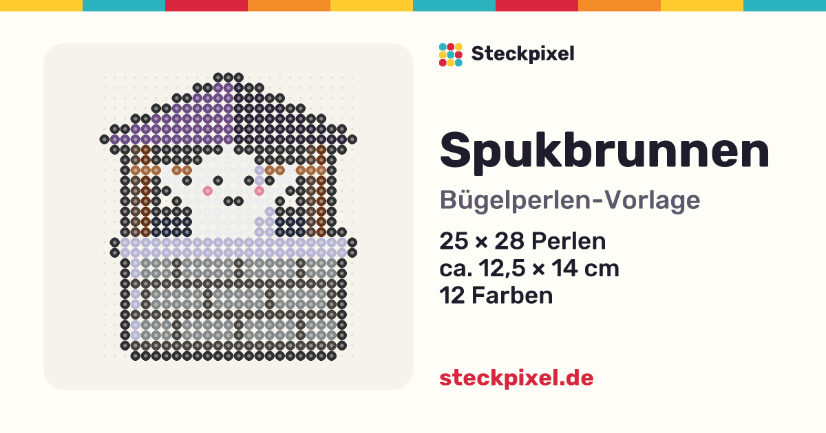 Bügelperlen-Vorlage Spukbrunnen